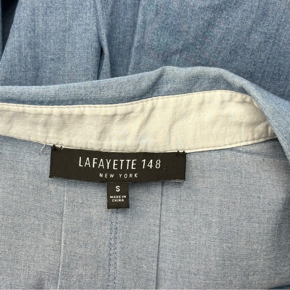 LAFAYETTE 148 New York Blue Denim Top - Picture 8 of 10